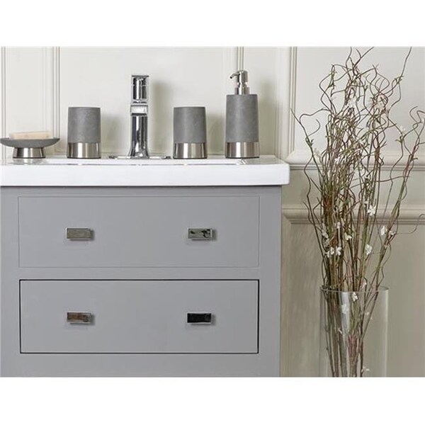 Sobel Westex Sobel Westex Concrete Bath Accessories with Brushed Nickel